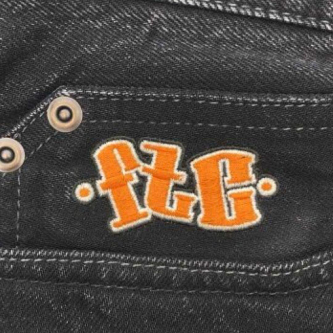 FTC / EMB ブラックデニムパンツ　25ss 人気　即完売　バギーパンツ