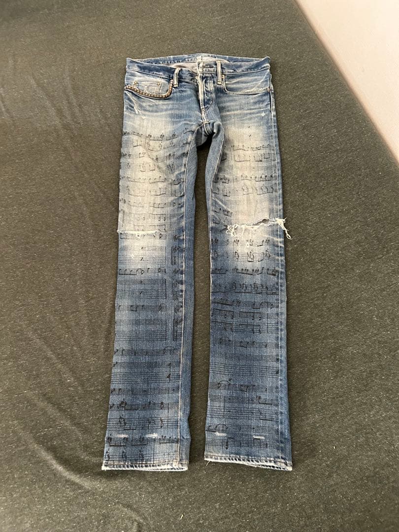 稀少品ヒステリックグラマー 音符 デニム ブルージーンズ