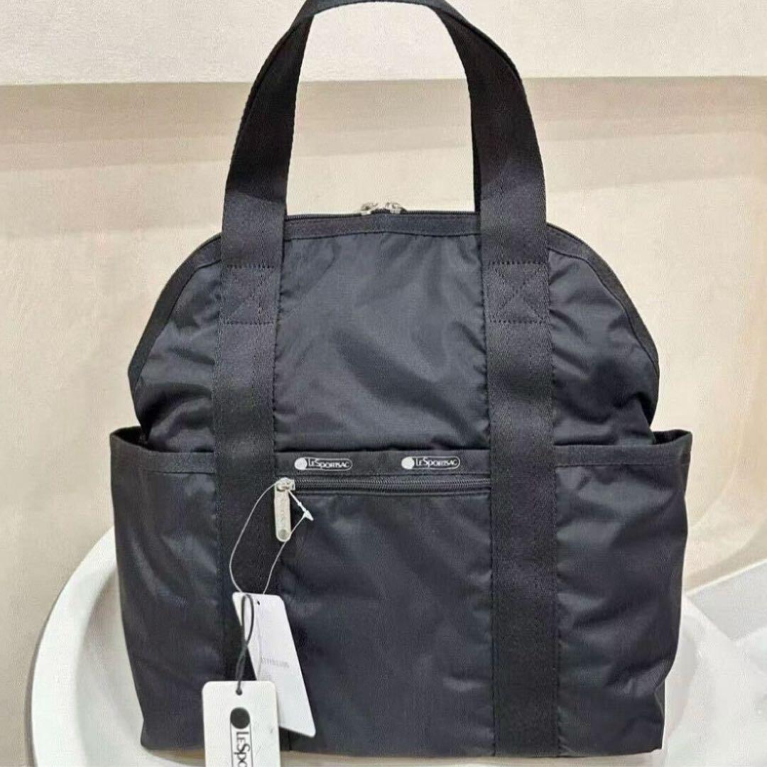 新品レスポートサック DOUBLE TROUBLE BACKPACK 黒無地