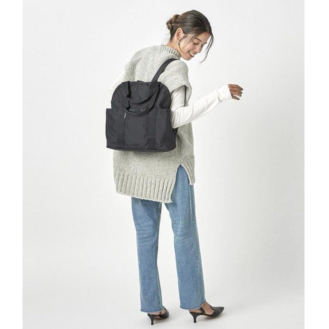 新品レスポートサック DOUBLE TROUBLE BACKPACK 黒無地