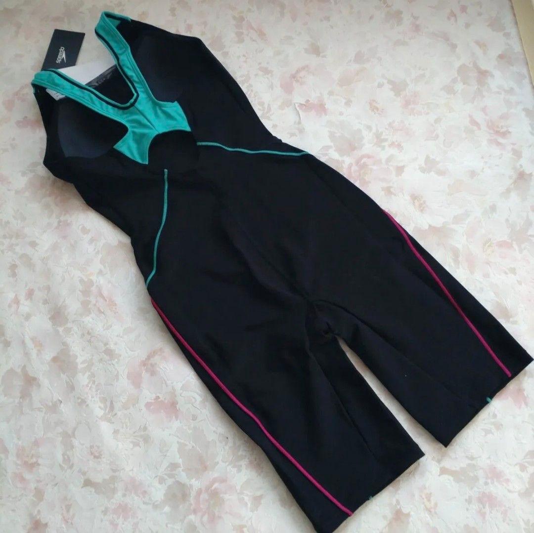 O 新品 speedo 練習水着 UltraStrech パッド付 撥水