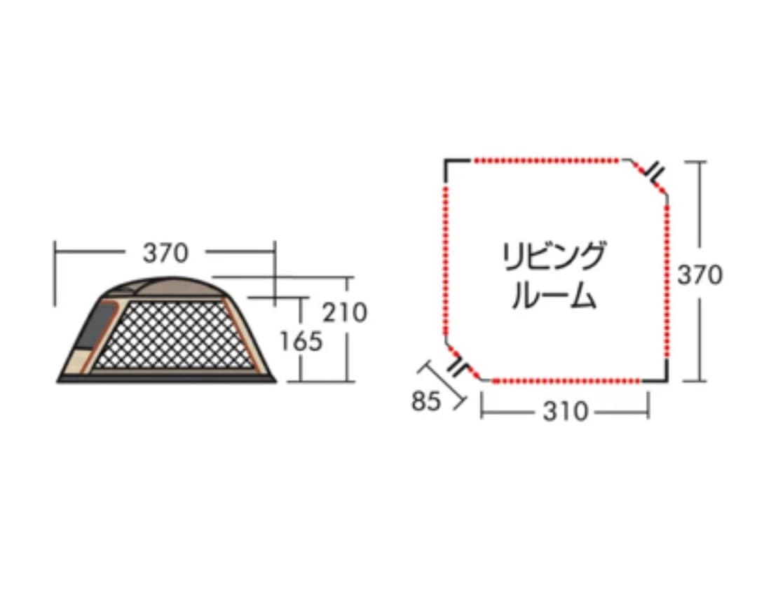 ogawa campal(小川キャンパル) ドームシェルター ラナ 3353 - メルカリ