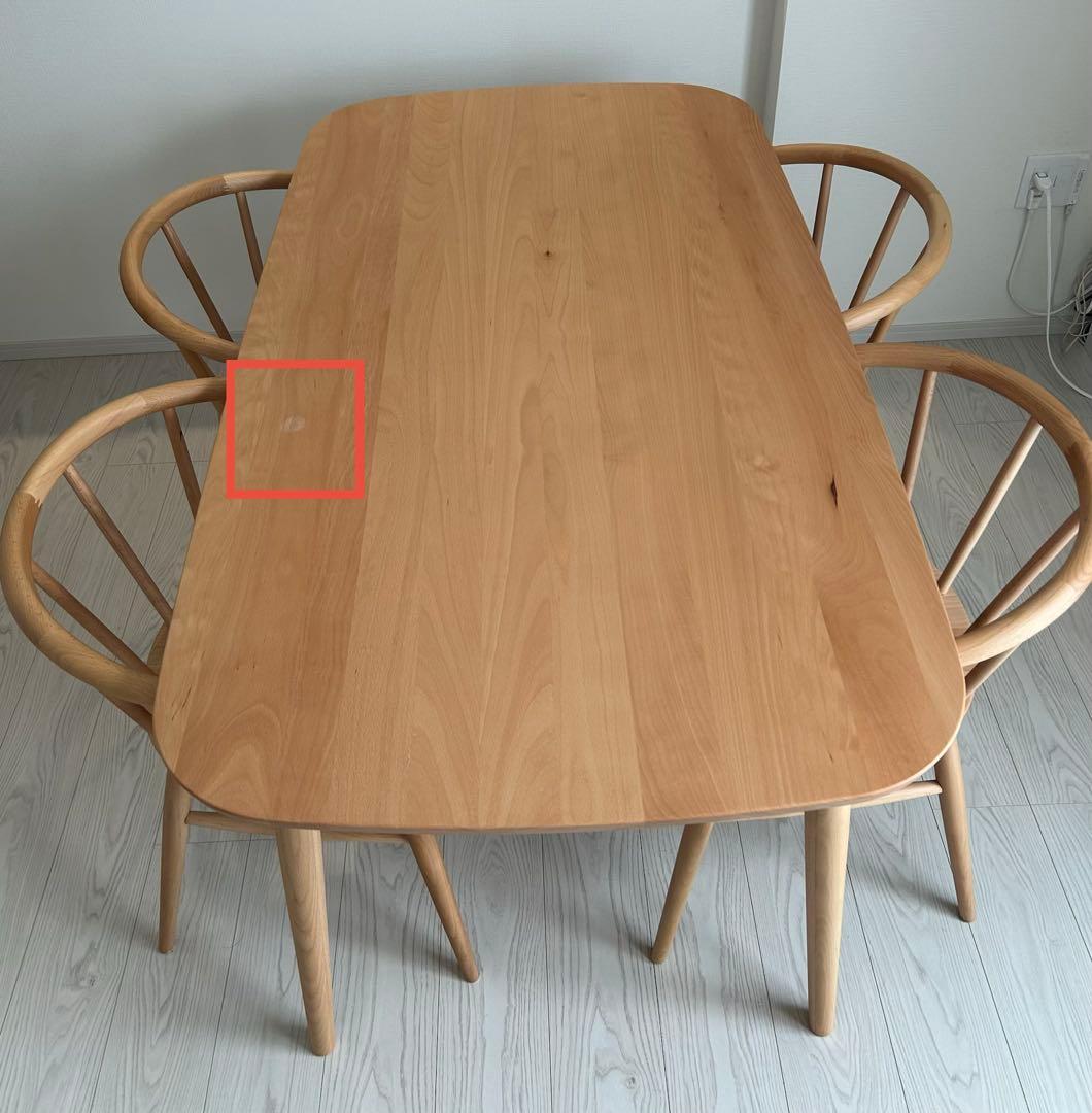 【kanamaru】MUJI 無印良品 ブナ材テーブル 150cm