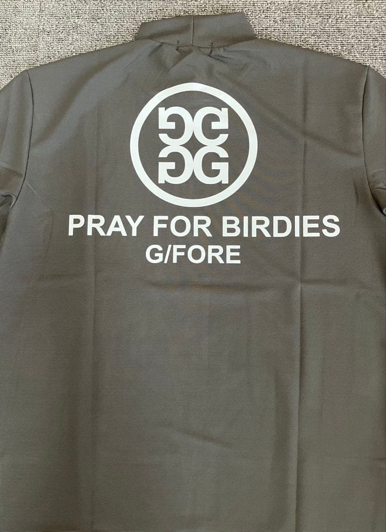 G/FORE ジーフォア MサイズモックネックロングスリーブT-シャツ グレー