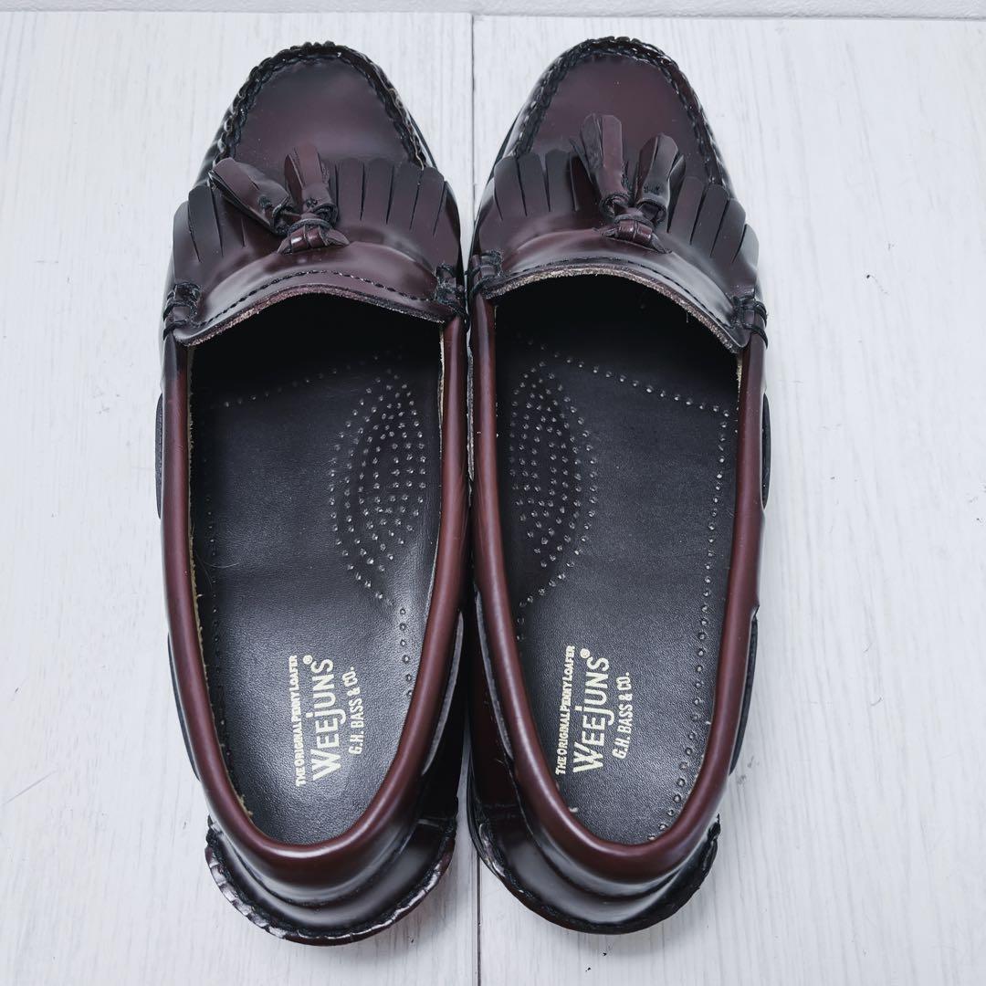 【美品】✨G.H.BASS 24㎝ タッセルローファー WINE 現行