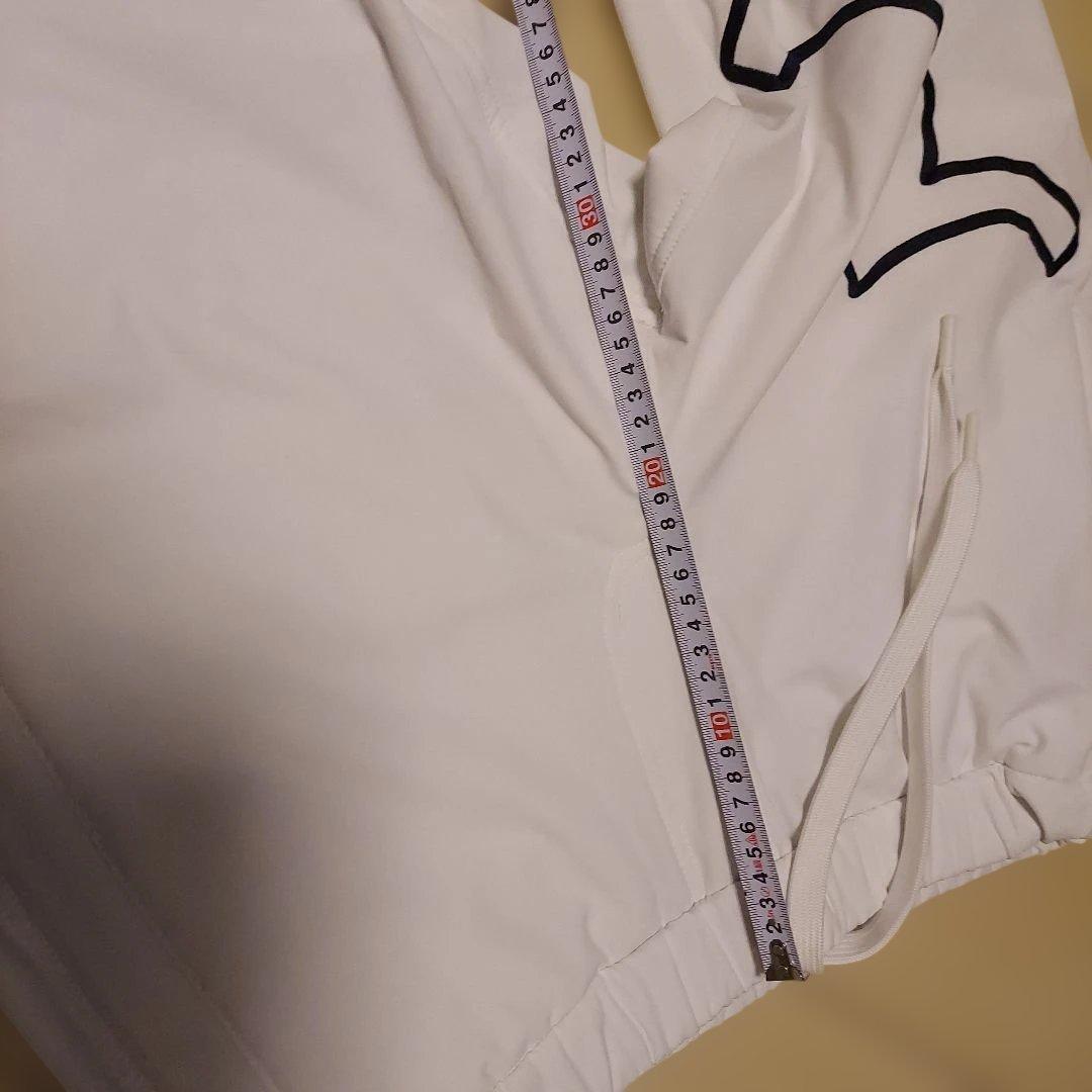 ムータ　muta　裏起毛　ホワイト ジョガーパンツ ロゴ入り