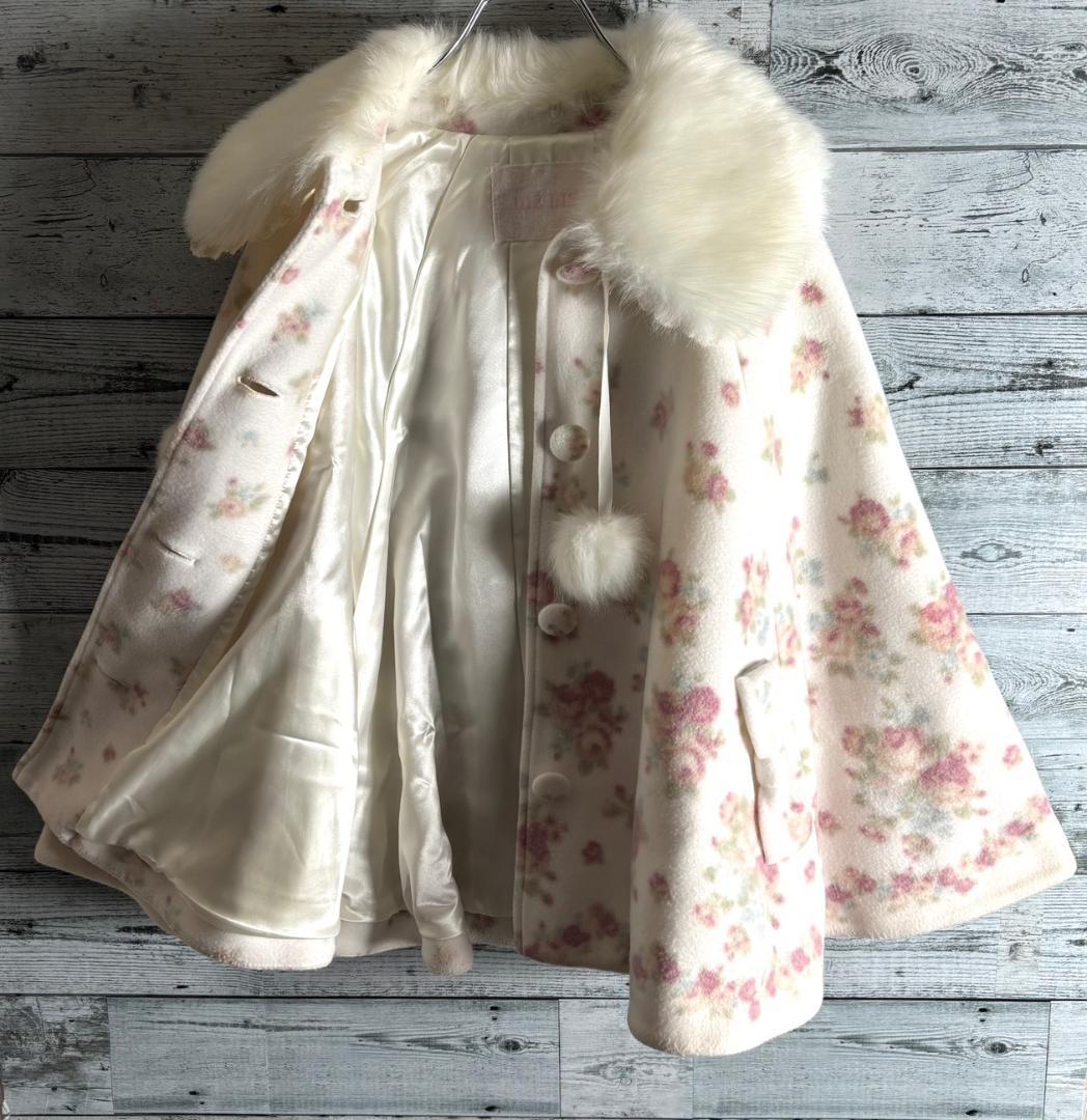 y2k LIZ LISAリズリサ 希少チェックファーポンチョ グランジ 姫ギャル