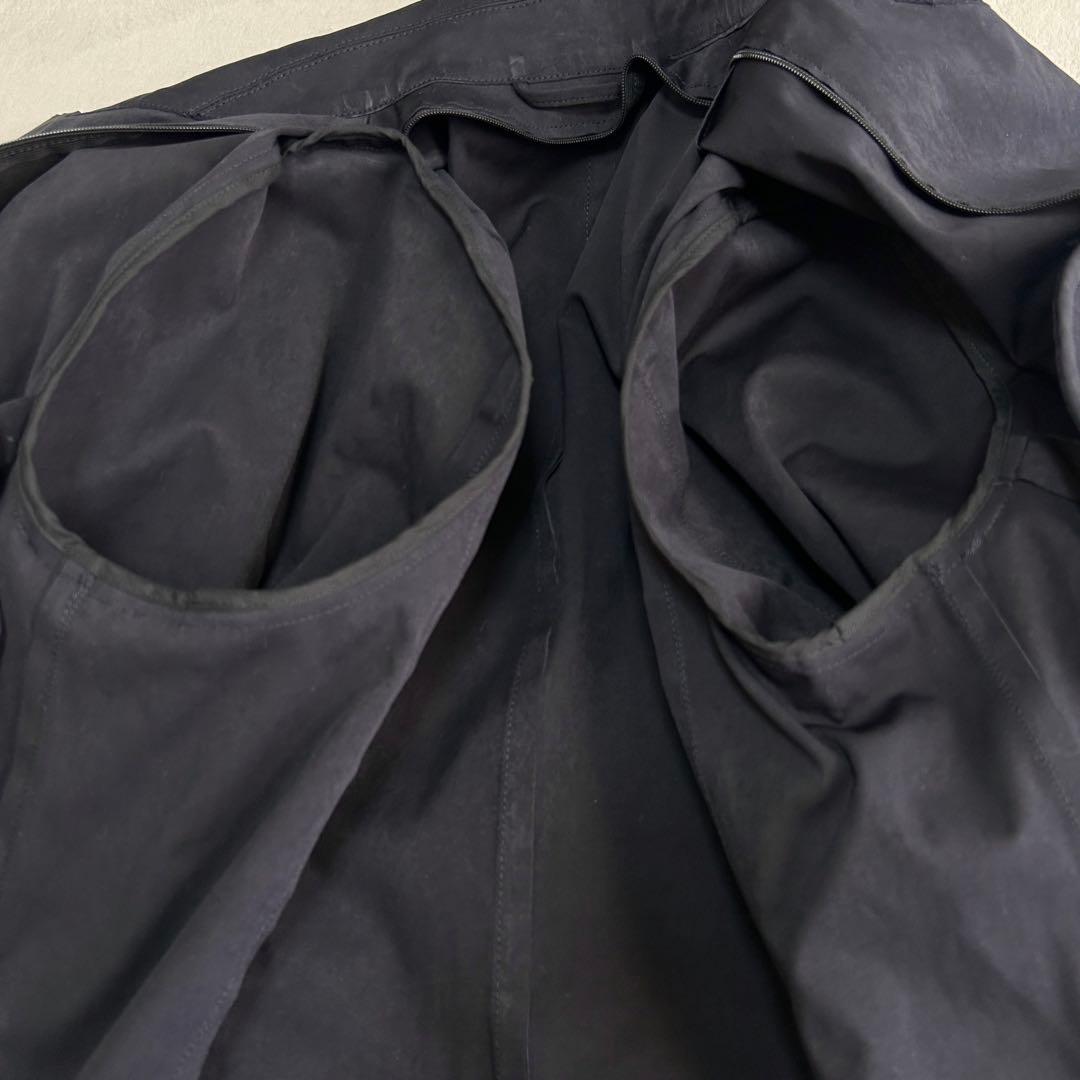 美品 エポカウォモ ダウンライナー シングル チェスターコートL 紺 ビジネス