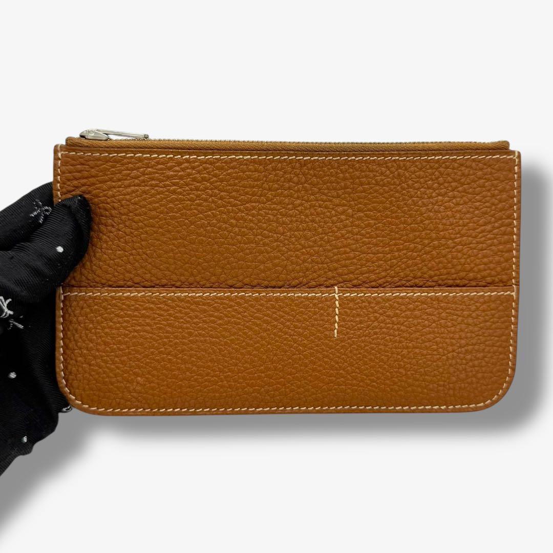 【美品】エルメス 財布 ドゴンGM トゴ HERMES 長財布 ゴールド