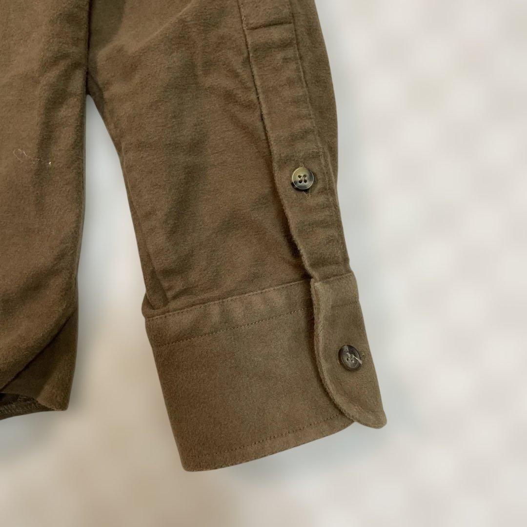 CORDINGS モールスキン　長袖　シャツ　15 1/2 ブラウン　トルコ製