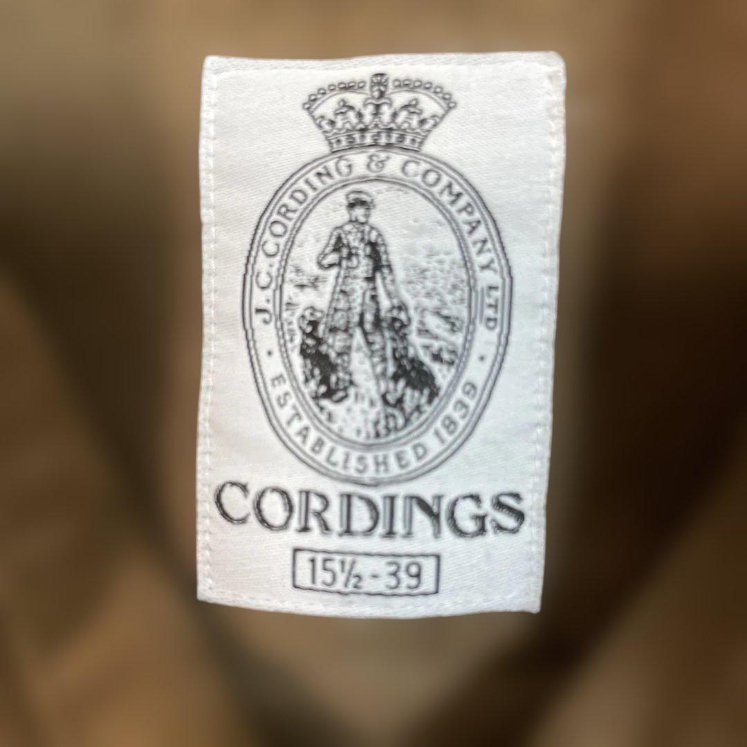 CORDINGS モールスキン　長袖　シャツ　15 1/2 ブラウン　トルコ製