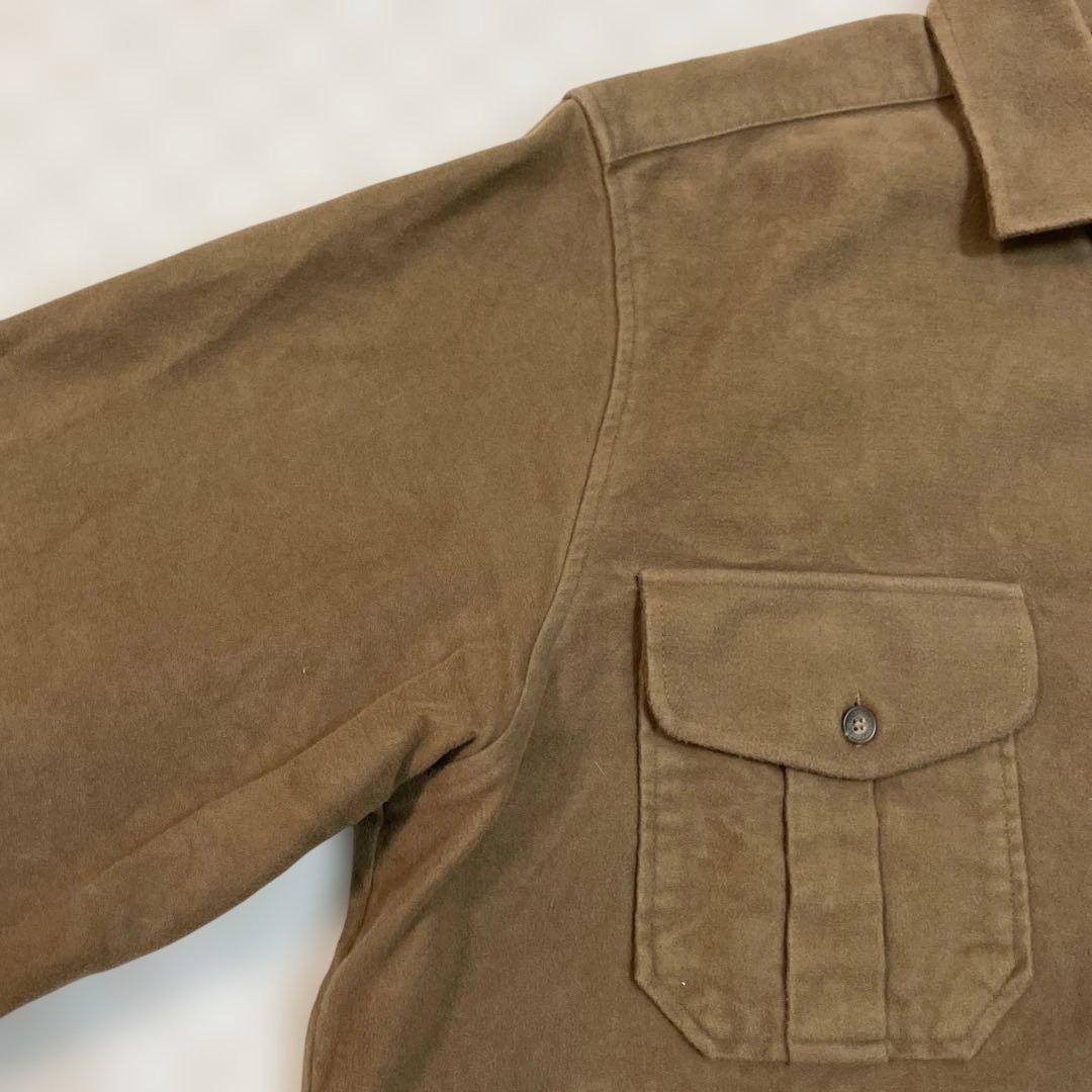 CORDINGS モールスキン　長袖　シャツ　15 1/2 ブラウン　トルコ製