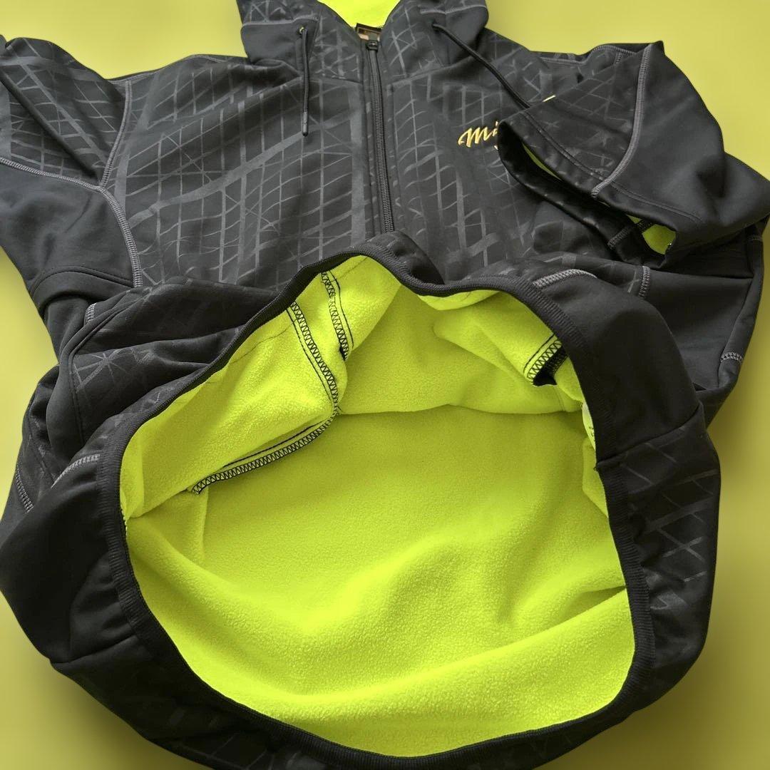 【美品】Mizuno Pro パーカー　半袖　裏起毛　L