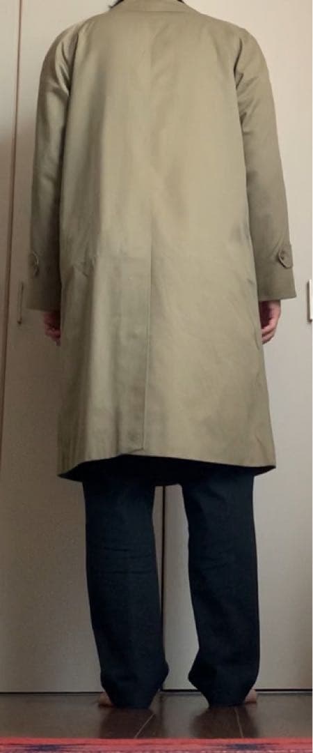 英国製 80s〜 バーバリー ステンカラーコート コットン ノバチェック メンズ