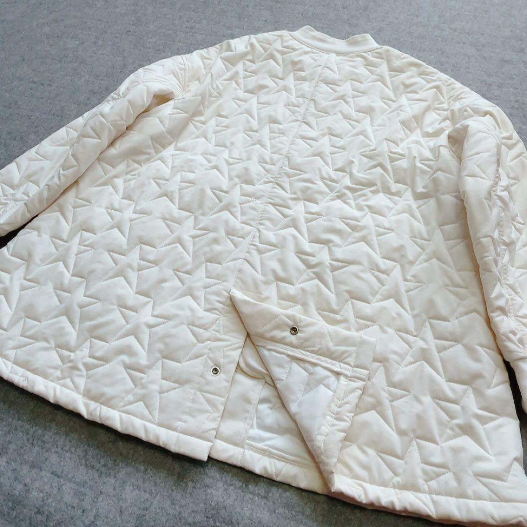 パーリーゲイツ　星柄　キルト 中綿 コート ジャケット 白　ホワイト