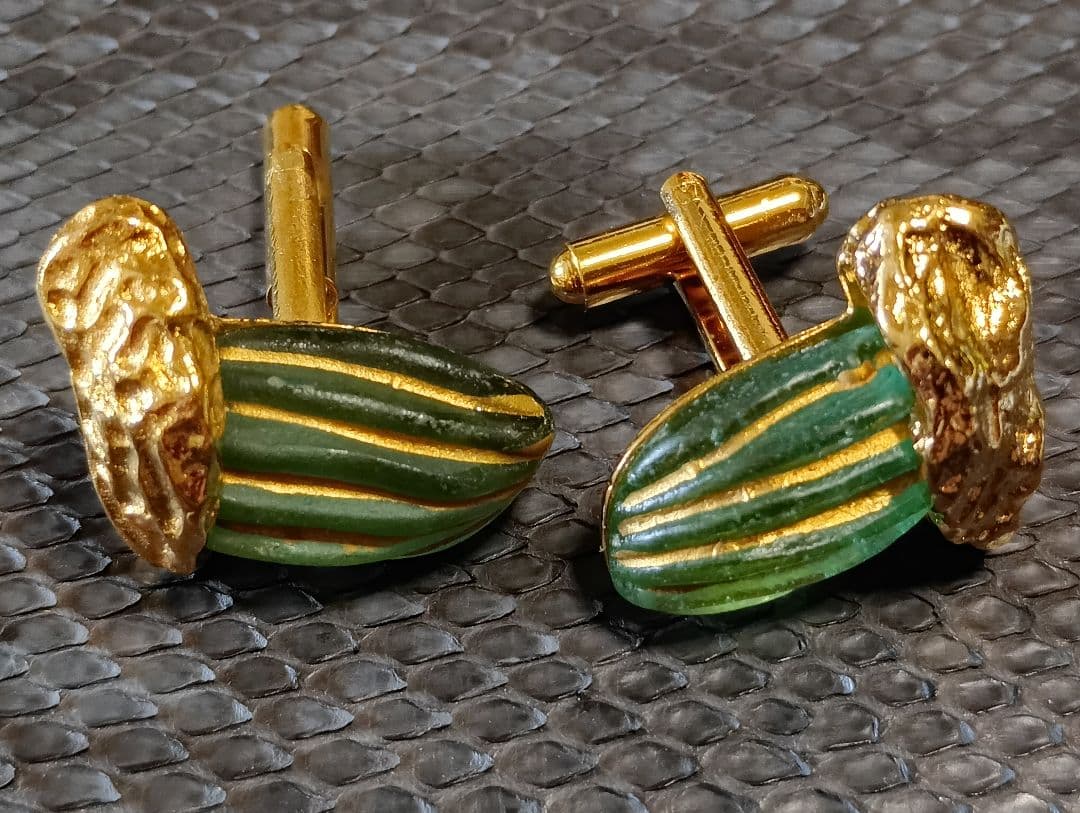 レア 希少 daum FRANCE ドーム フランス カフス ゴールド ガラス