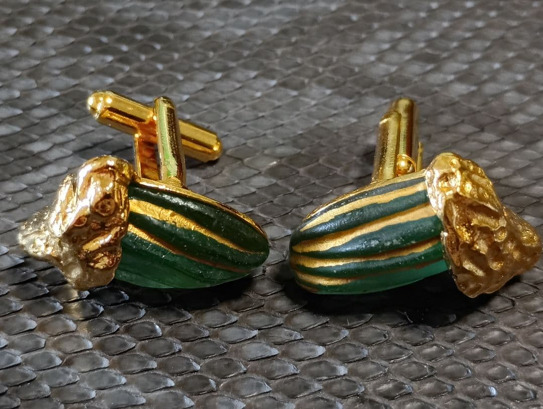 レア 希少 daum FRANCE ドーム フランス カフス ゴールド ガラス