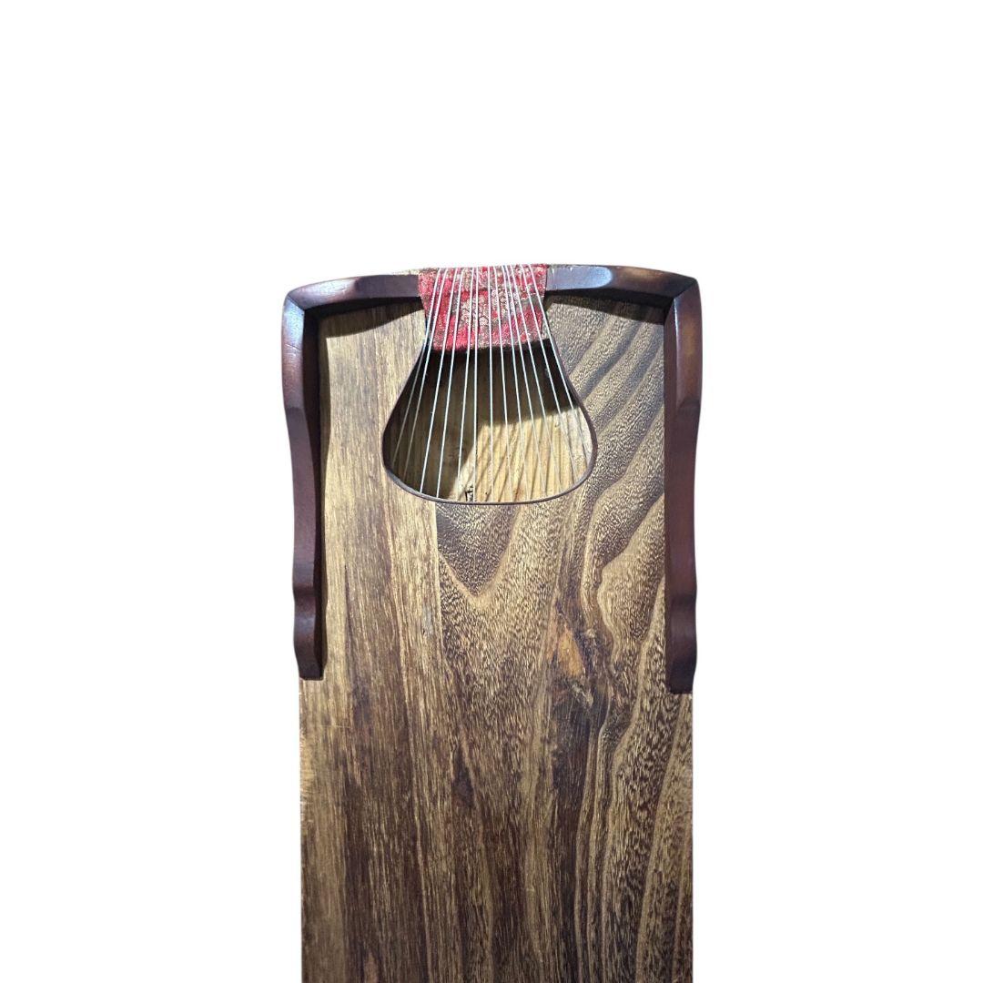 【高級箏セット】 上角作り くり甲 すだれ彫り 蒔絵 13弦 琴柱 猫足