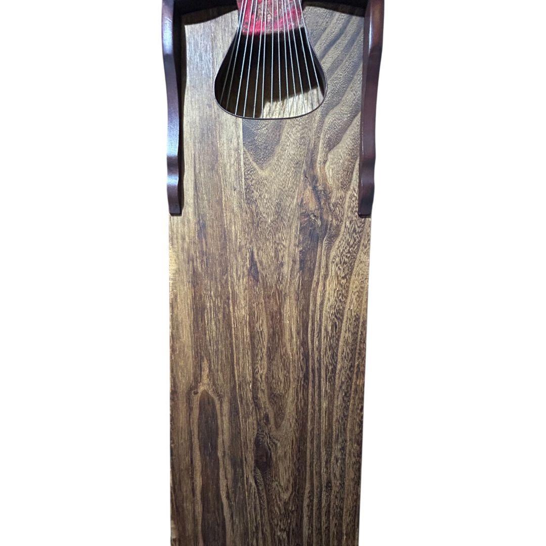 【高級箏セット】 上角作り くり甲 すだれ彫り 蒔絵 13弦 琴柱 猫足