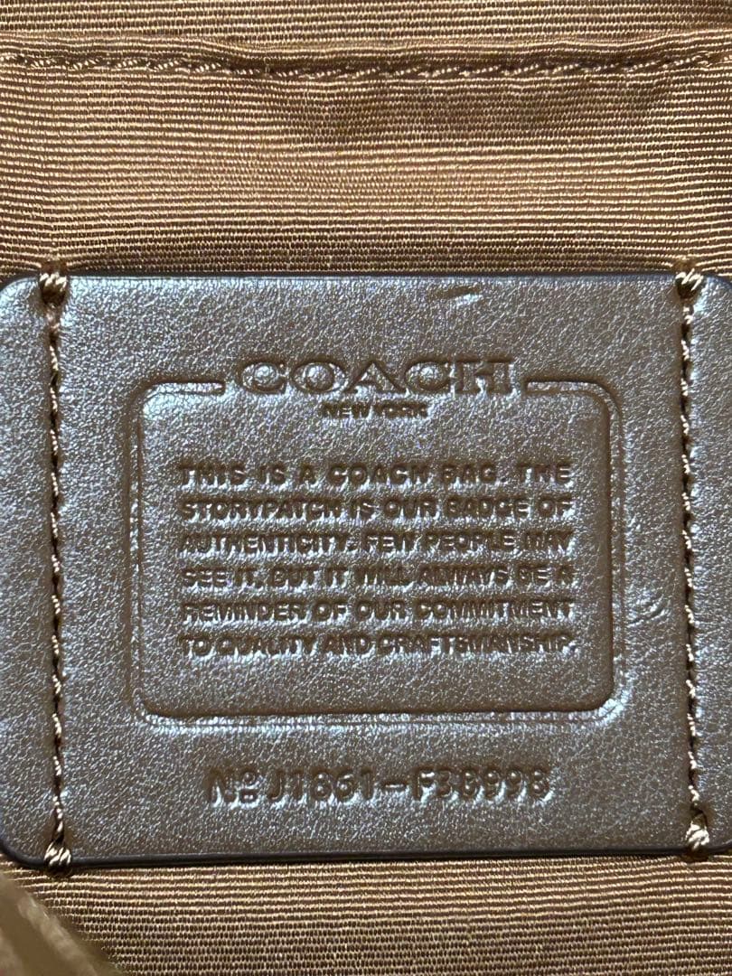 値下げ‼️コーチ リュックサック シグネチャー PVC×レザー ブラウン×ピンク