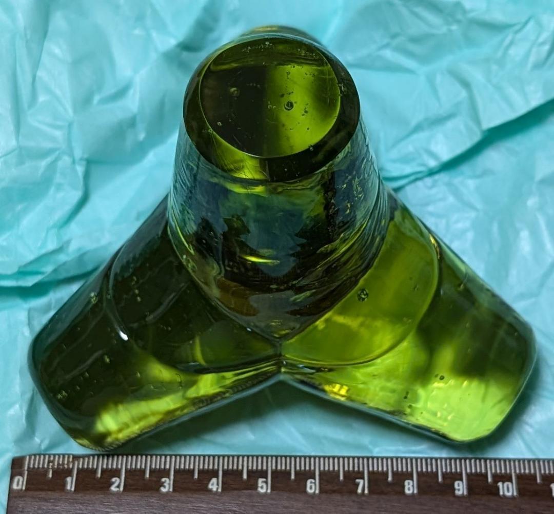 【最終価格】新島ガラス テトラポッド 高さ約11cm