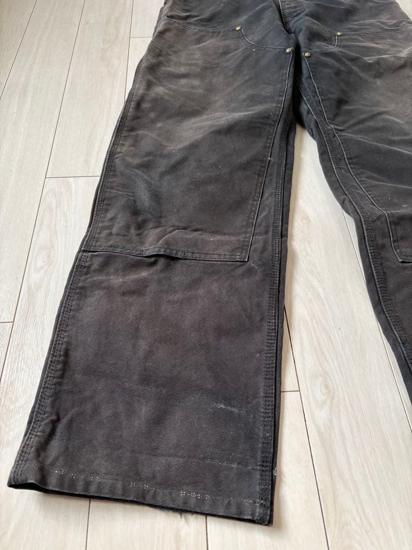 300円スタート】カーハート ダブルニー ブラック フェード 雰囲気抜群