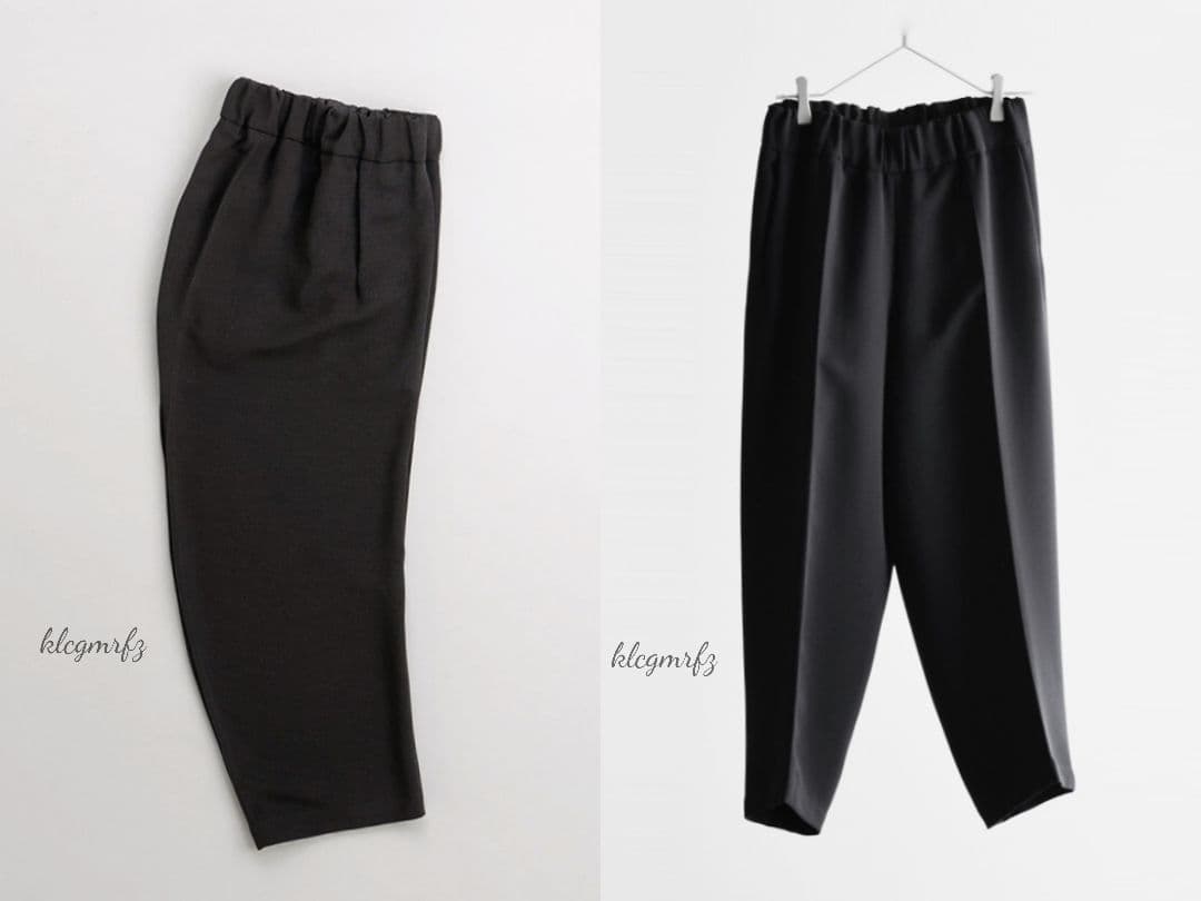 美品 NO CONTROL AIR 三日月 パンツ ドレープ ダブルクロス 黒