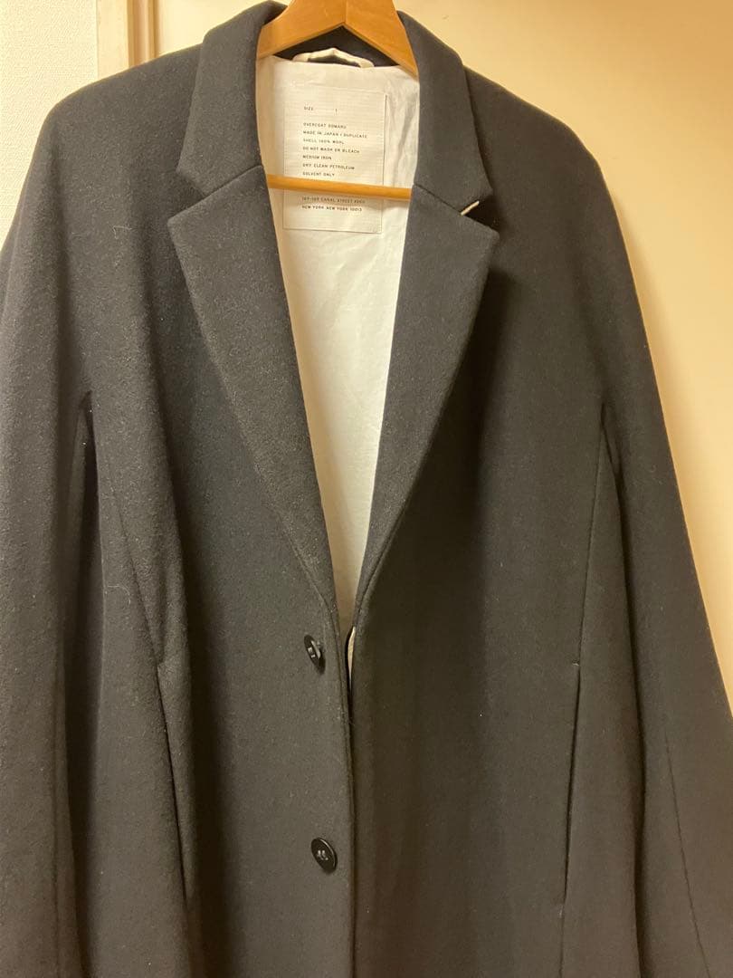 OVERCOAT ドルマンスリーブコート ノッチドラペルチェスター 1 ブラック