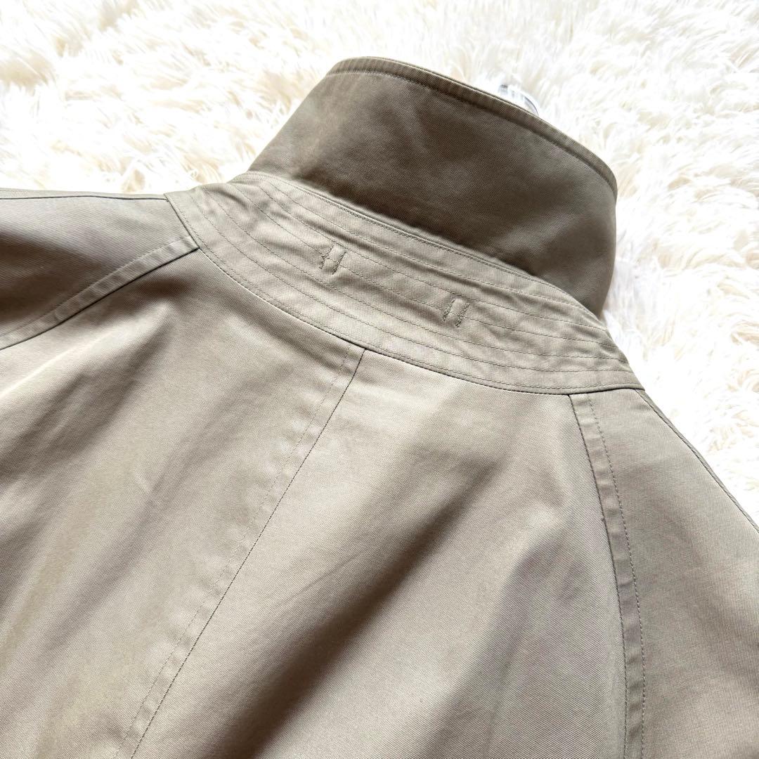 ★美品★バーバリーズ ステンカラーコート 比翼 ライナー オリーブ XL