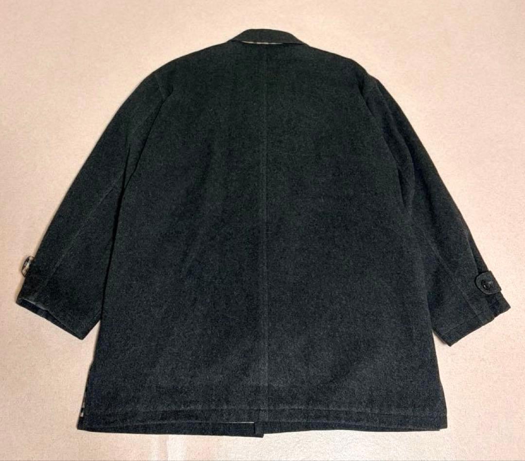 Aquascutumメルトンウール バルマカーンコート ステンカラーコート