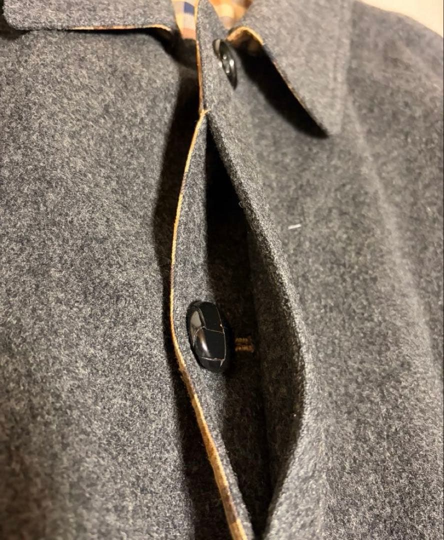 Aquascutumメルトンウール バルマカーンコート ステンカラーコート