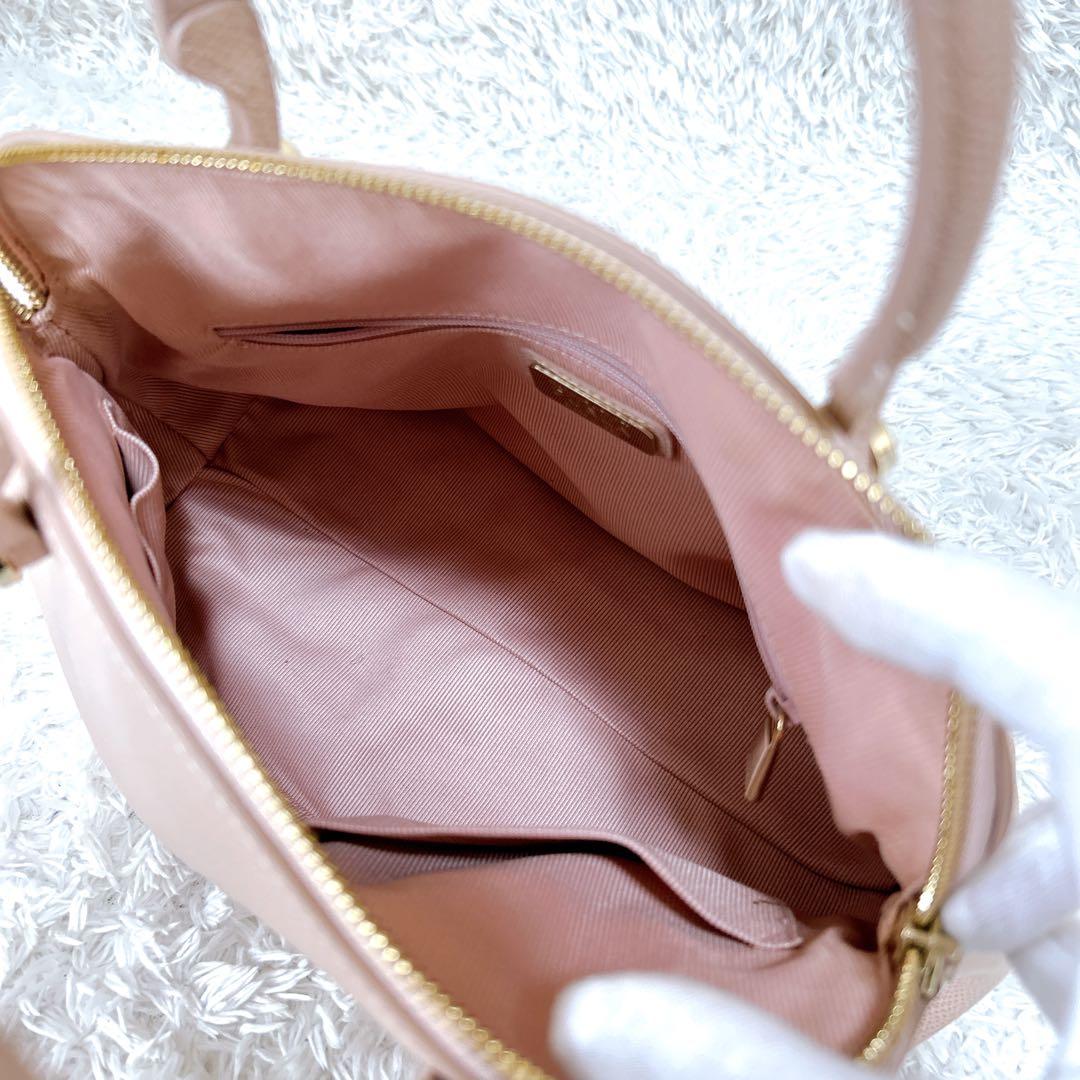 美品✨FURLA パイパー 2way ハンドバッグ　ピンク