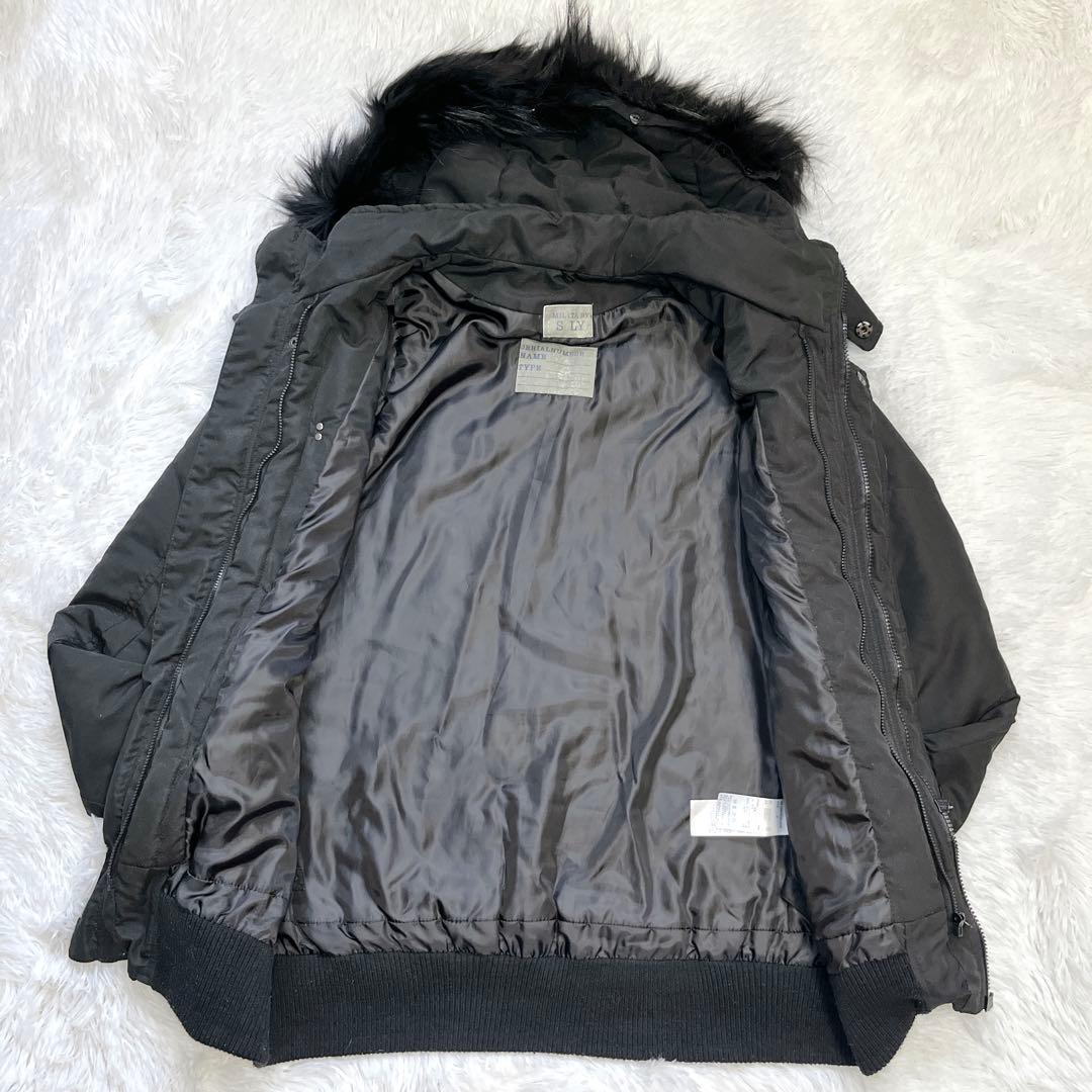 SLY N3B ダウン ボアライナー ラクーン 中綿 黒 ミリタリー y2k