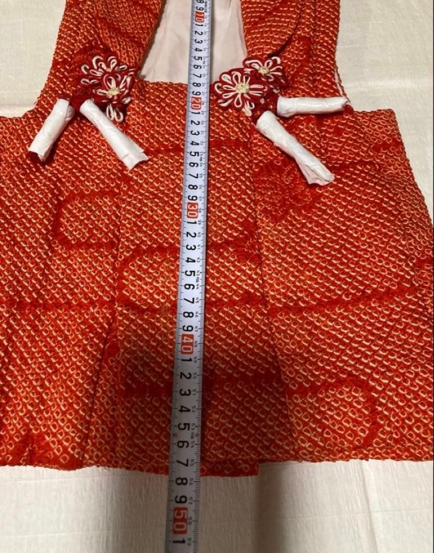 超豪華 七五三着物フルセット 着物被布長襦袢半襟付総絞り染め分け金糸3