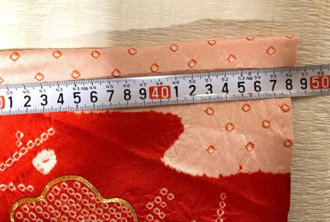 超豪華 七五三着物フルセット 着物被布長襦袢半襟付総絞り染め分け金糸3