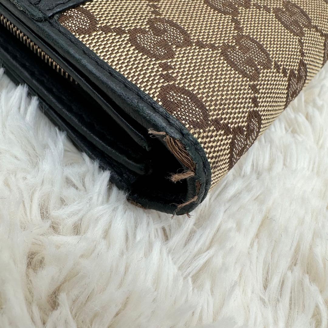 ✨箱あり✨美品　グッチ　長財布　GG柄　インターロッキング　キャンバス　ベージュ