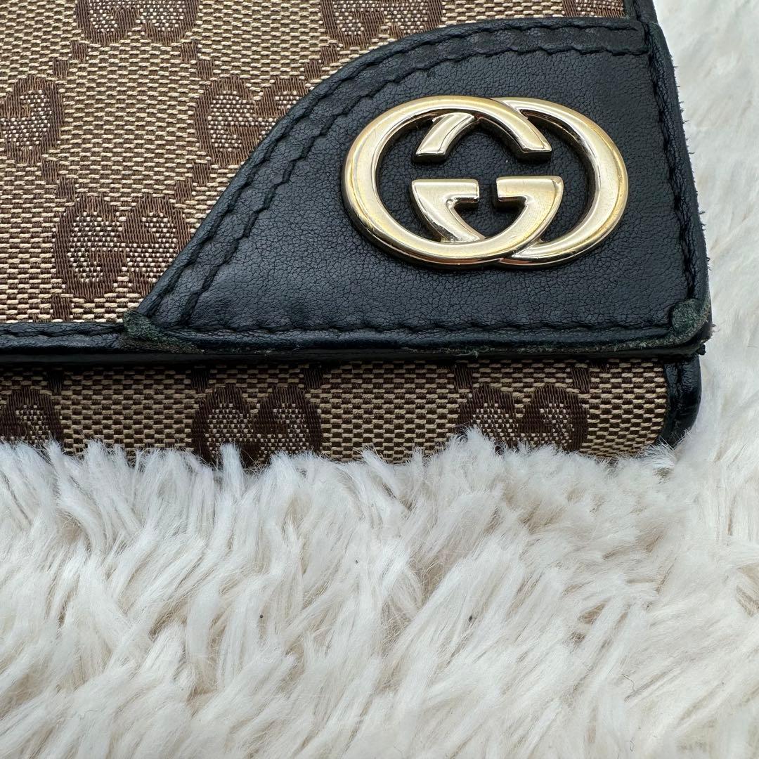 ✨箱あり✨美品　グッチ　長財布　GG柄　インターロッキング　キャンバス　ベージュ