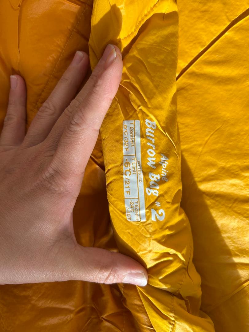 montbell Alpine Burrow Bag #2 寝袋　シュラフ