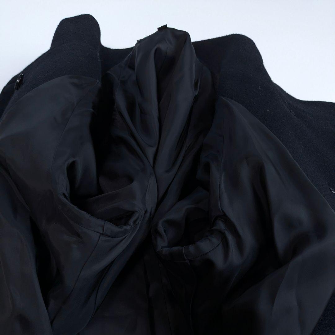 美品 SOIR PERLE ウールアンゴラコート L ブラックフォーマル