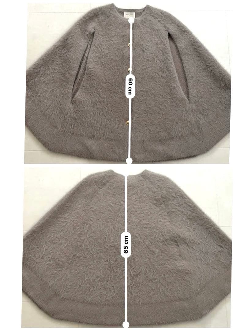 【タグ付未使用】UNITED ARROWS フォックスカシミヤケープ 24AW