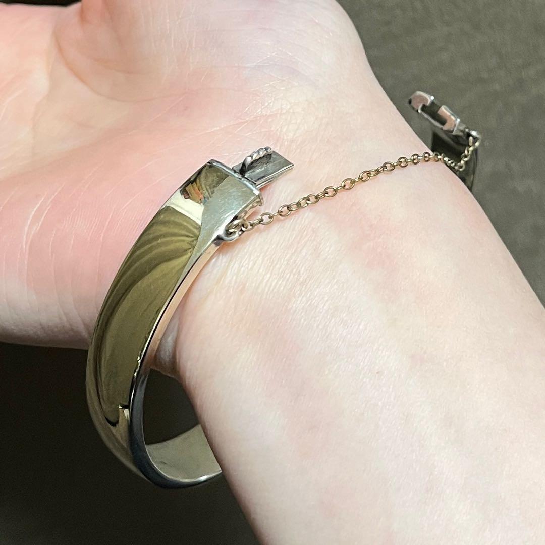 9k 9金　バングル　英国　ヴィンテージ　イギリス　アンティーク　ブレスレット