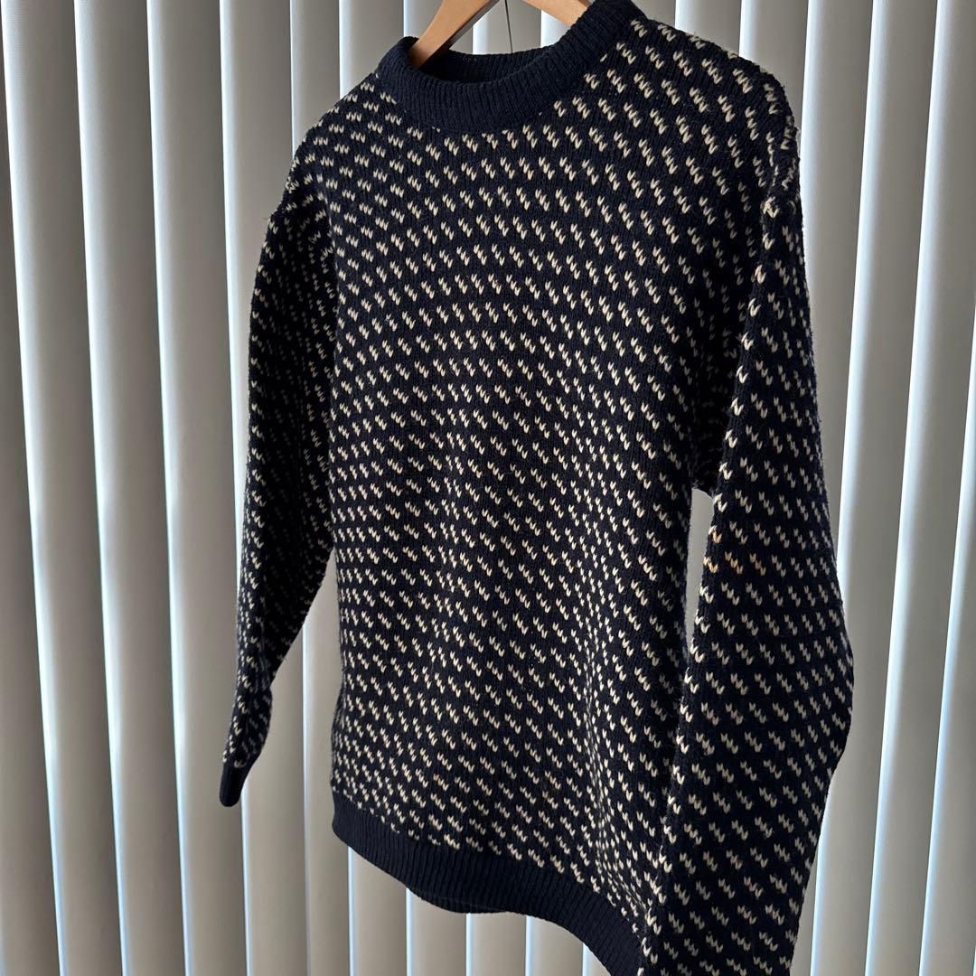 【山田】80s L.L.Bean バーズアイ　ニット　ノルウェー製