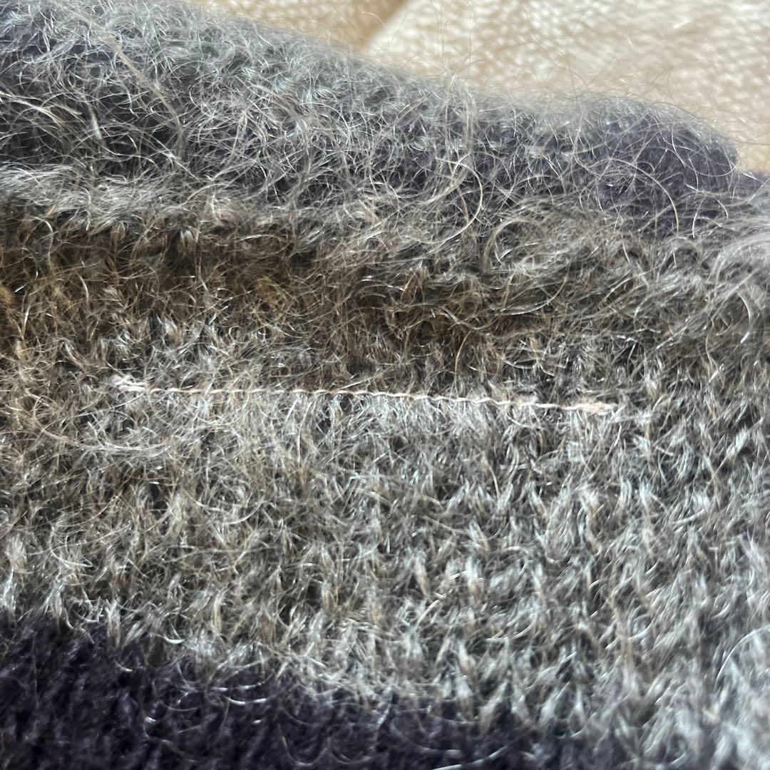 Maison Margiela mm6 モヘアボーダーマフラー　MARGIELA