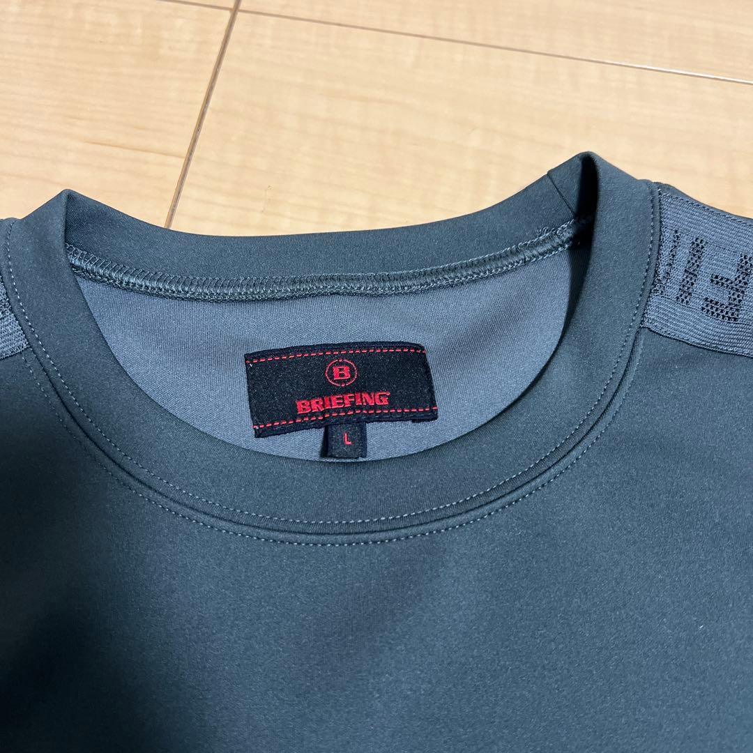 【美品】ブリーフィング　ゴルフ　メンズ　チャコール　サイズL 長袖