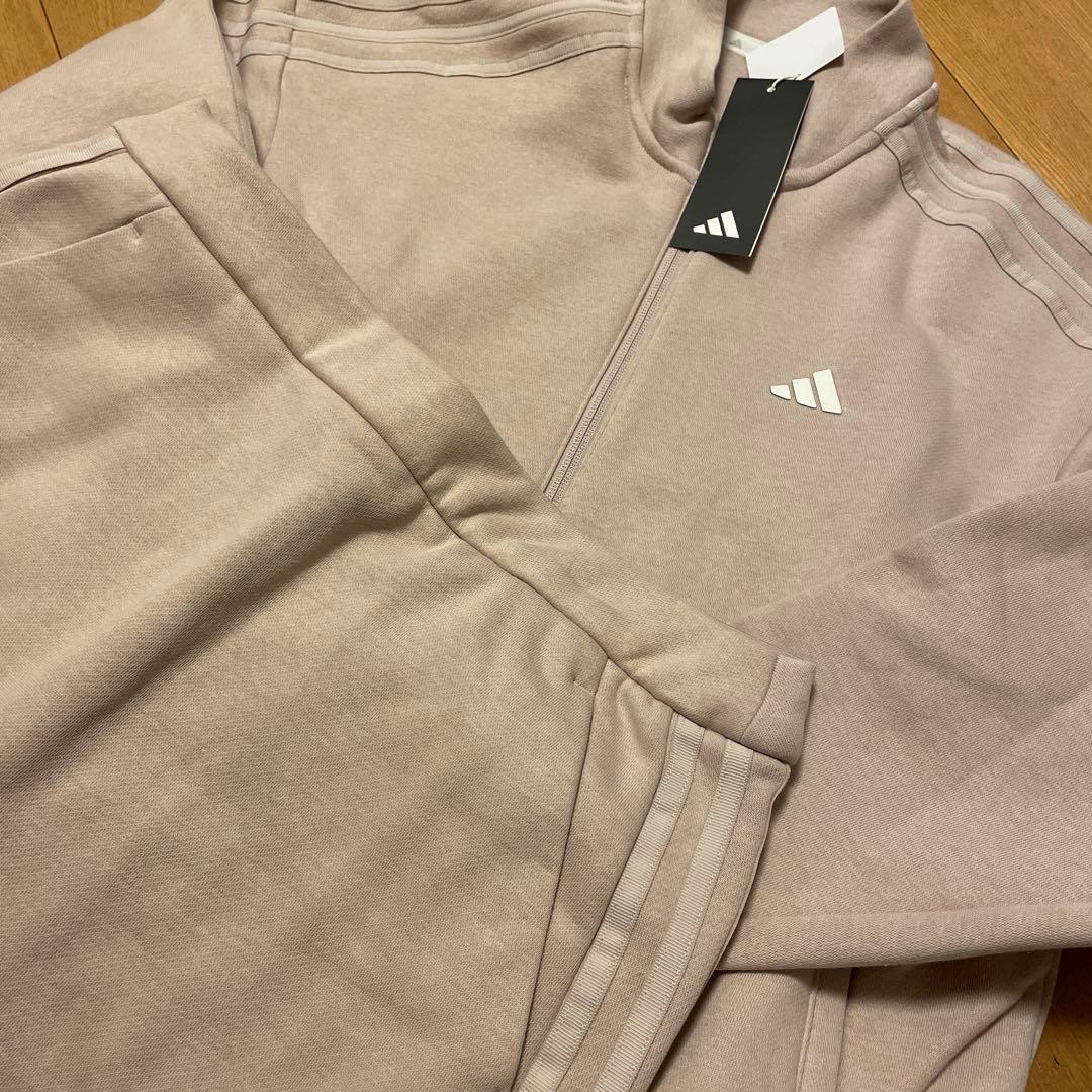 アディダスゴルフ　長袖トレーナー&スカート裏起毛セットアップ　スリーライン