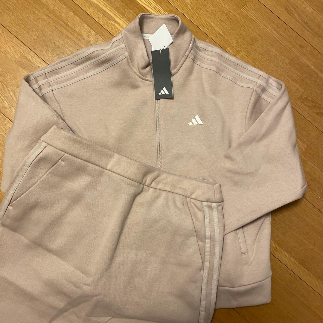 アディダスゴルフ　長袖トレーナー&スカート裏起毛セットアップ　スリーライン