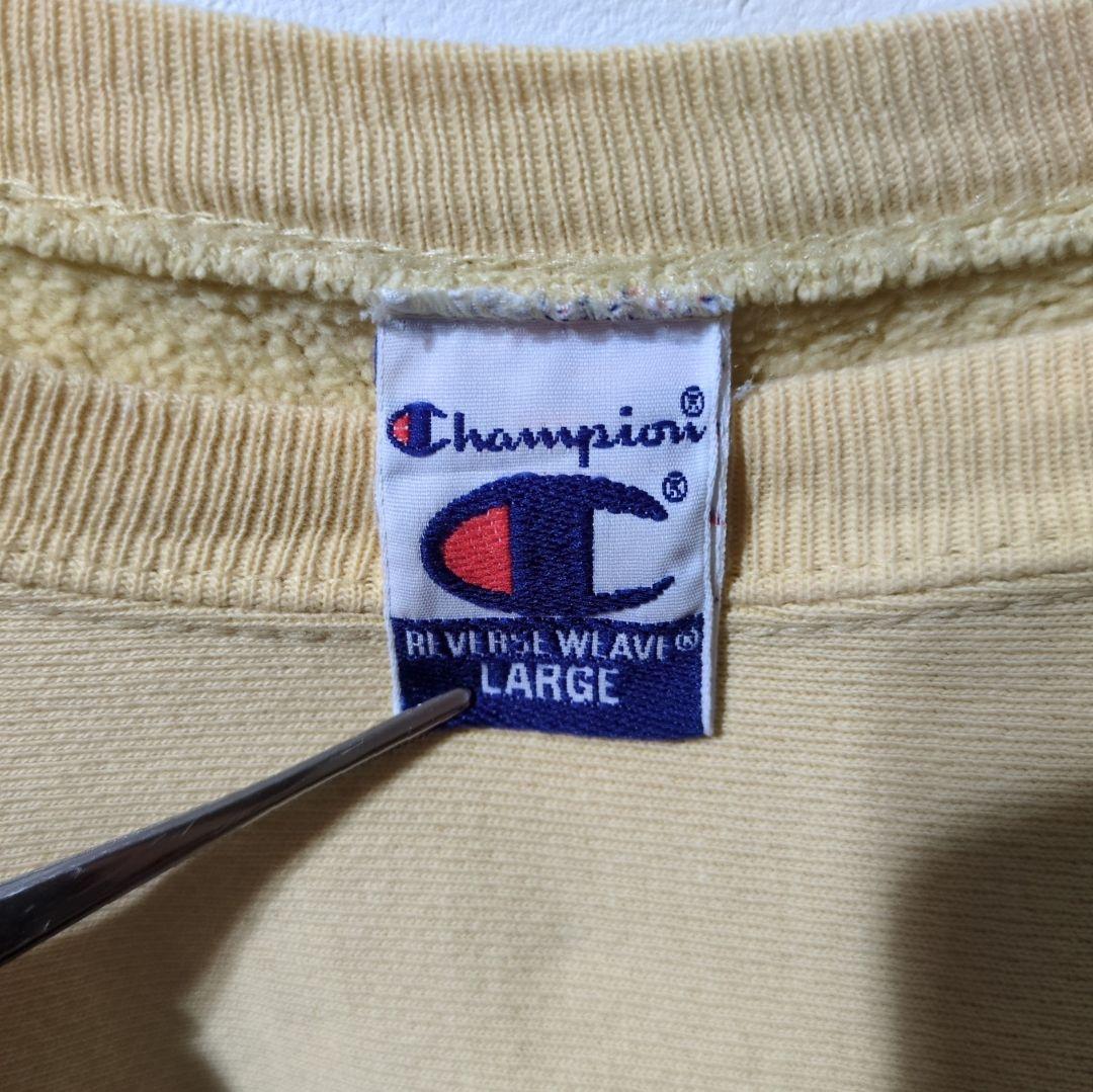 90s Champion リバースウィーブ カレッジ 刺繍タグ スウェット L