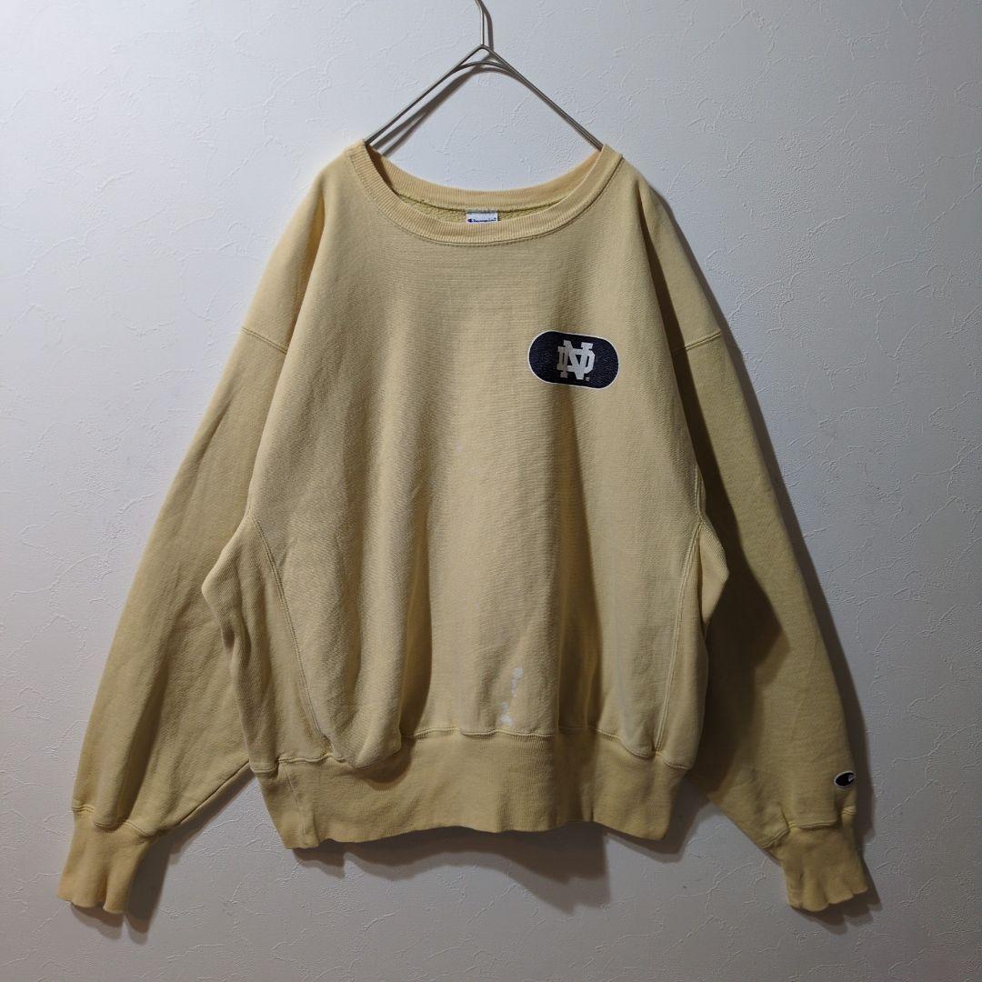 90s Champion リバースウィーブ カレッジ 刺繍タグ スウェット L