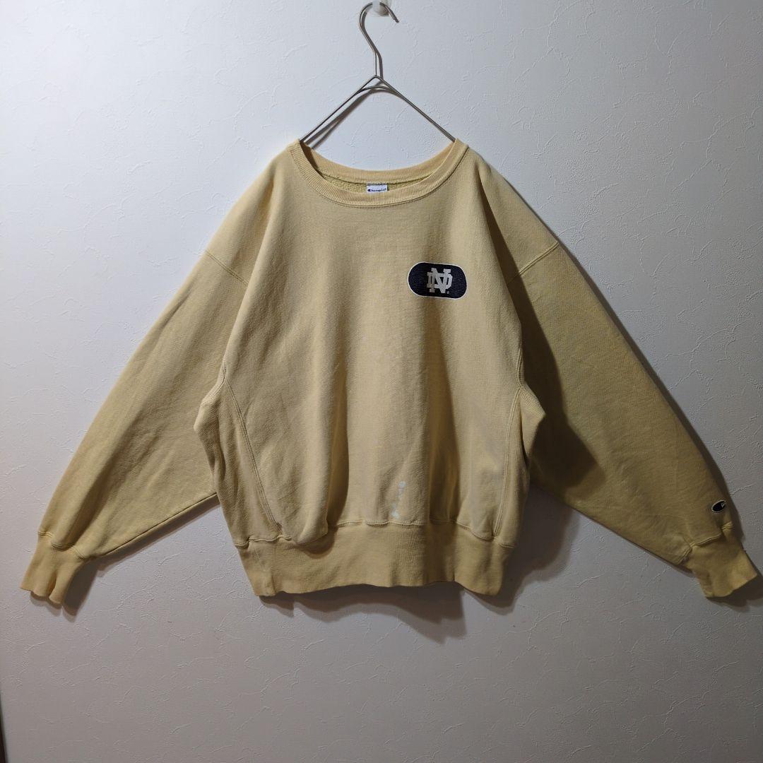 90s Champion リバースウィーブ カレッジ 刺繍タグ スウェット L