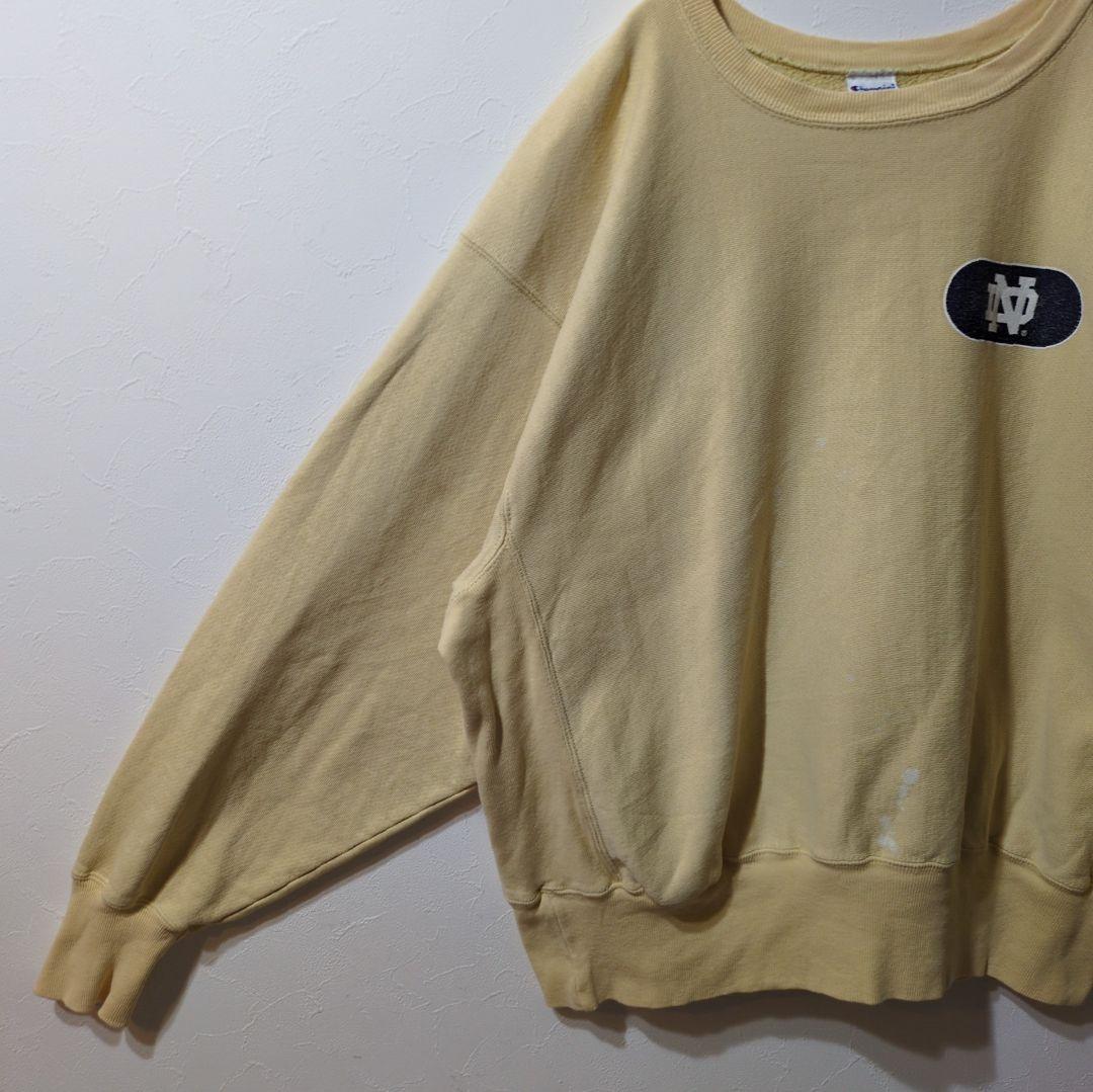 90s Champion リバースウィーブ カレッジ 刺繍タグ スウェット L